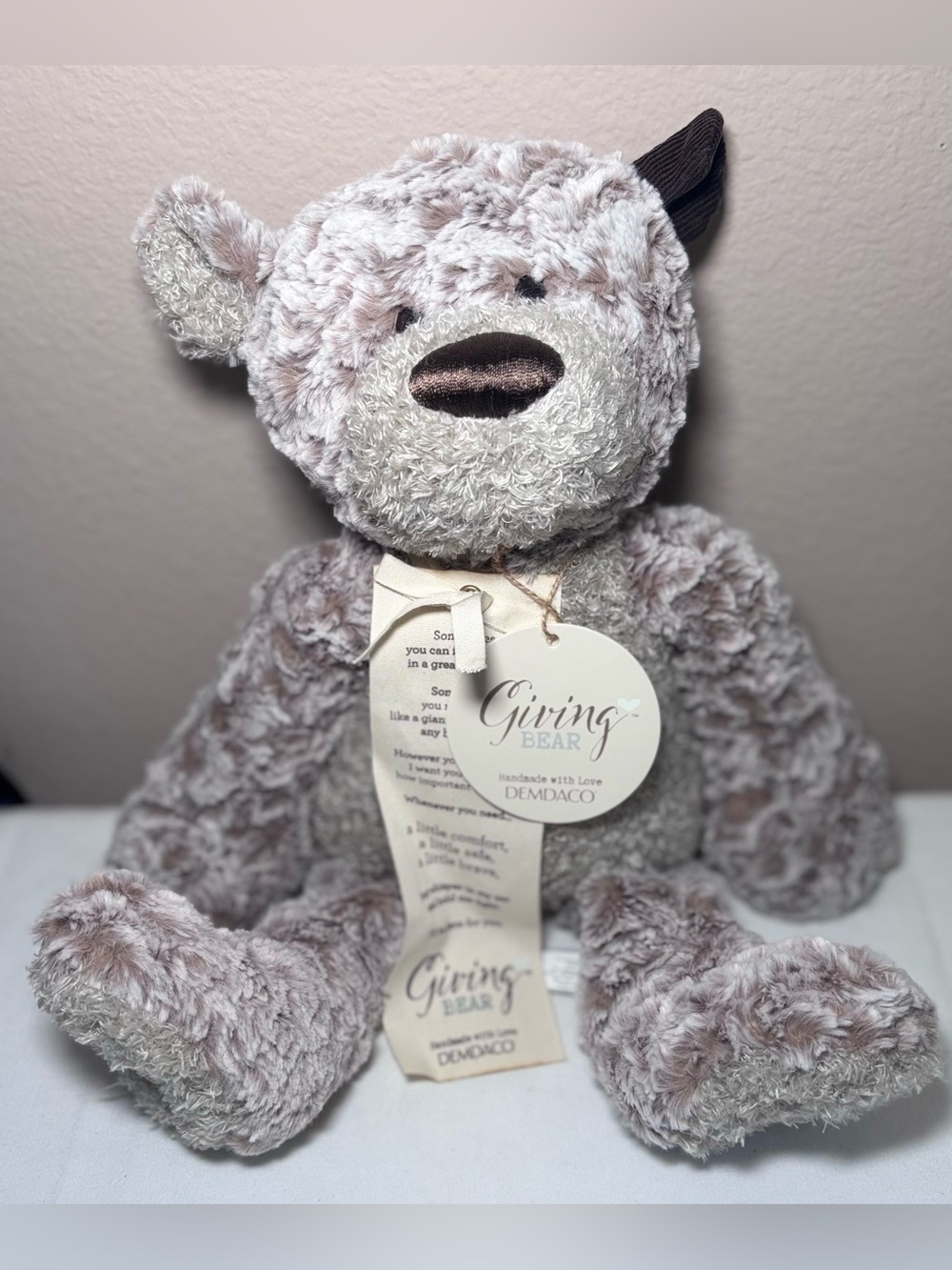 Demdaco Large Giving Bear Plush